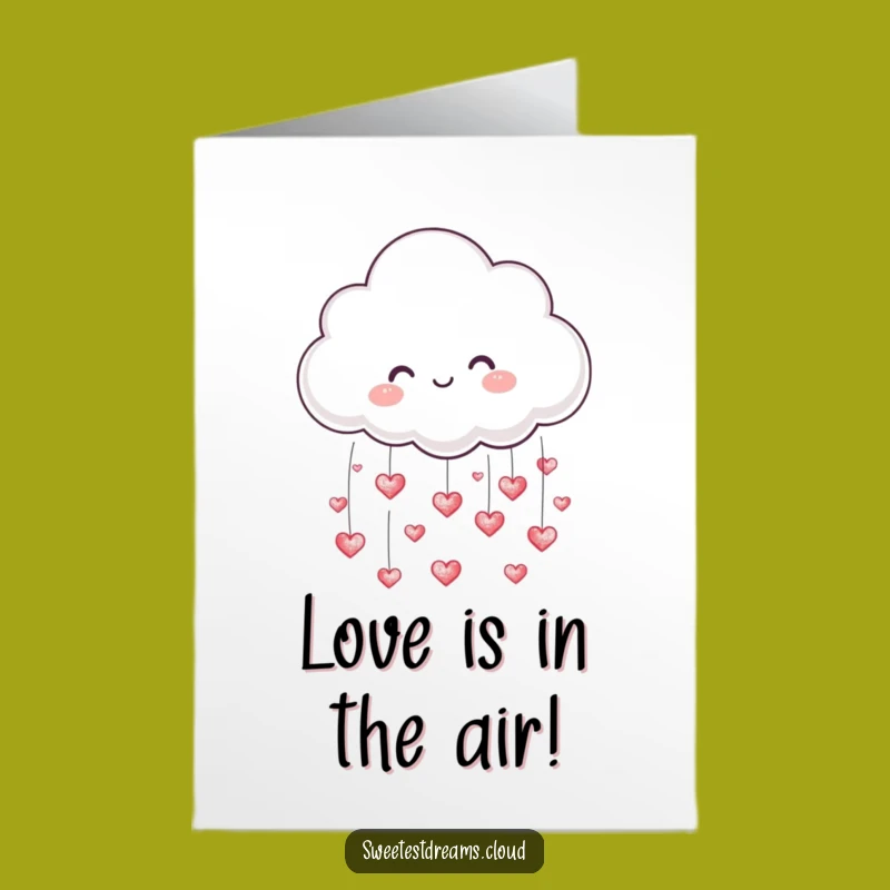 Free Printable Congrats Card: Cloud Raining Hearts, Humorous Downloadable Gift