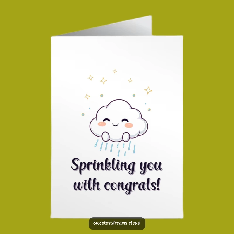 Free Printable Congrats Card: Sparkling Rain for Funny Downloadable Gift
