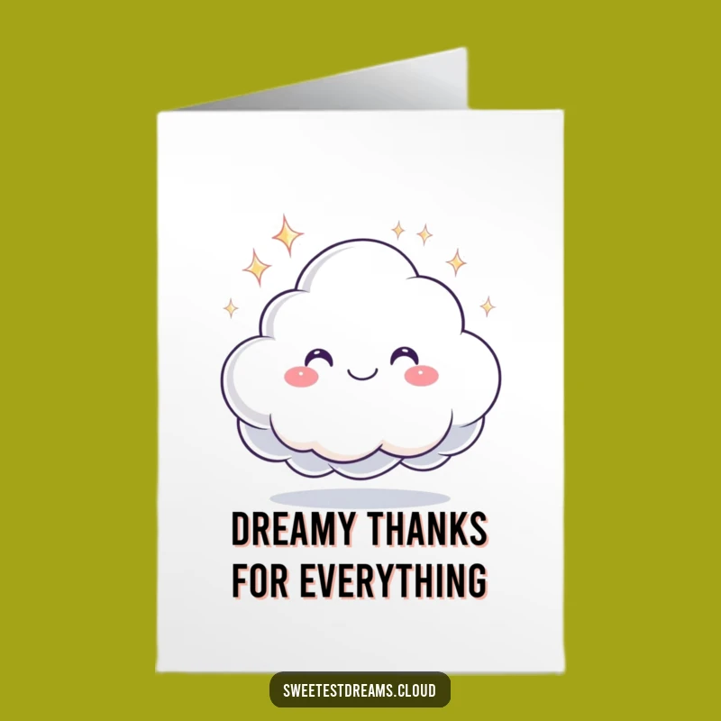Free Printable Thanks Card: Dream Cloud Gratitude, Funny Appreciation Downloadable!