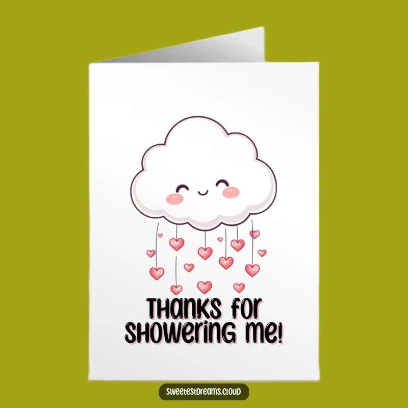 Free Printable Thank You Card: Funny Cloud Hearts, Downloadable DIY Appreciation