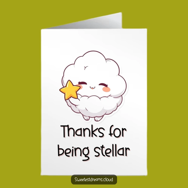 Free Printable Thank You Card: Funny Cloud Star - Dreamy Downloadable!