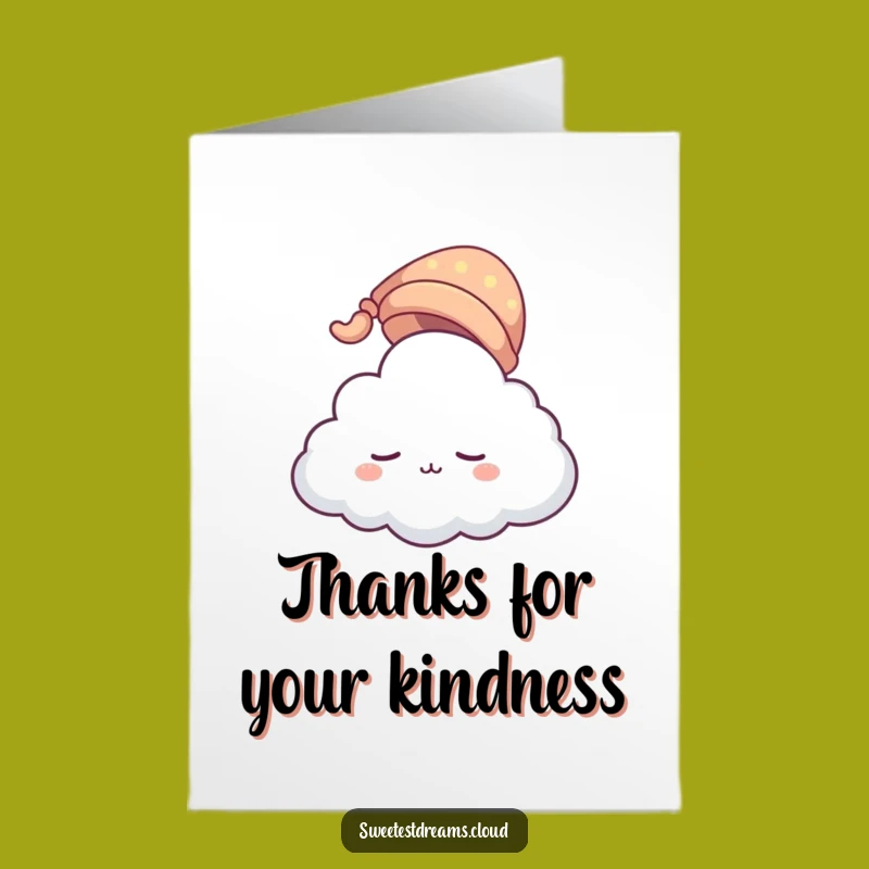 Free Printable Thank You Card: Sleepy Cloud Floating - Funny Downloadable Appreciation Gift
