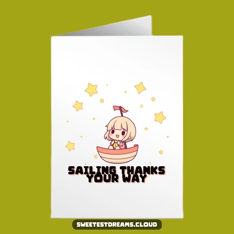 Free Printable Thank You Card: Star Sailor Character, Downloadable & Print at Home Journey Gift