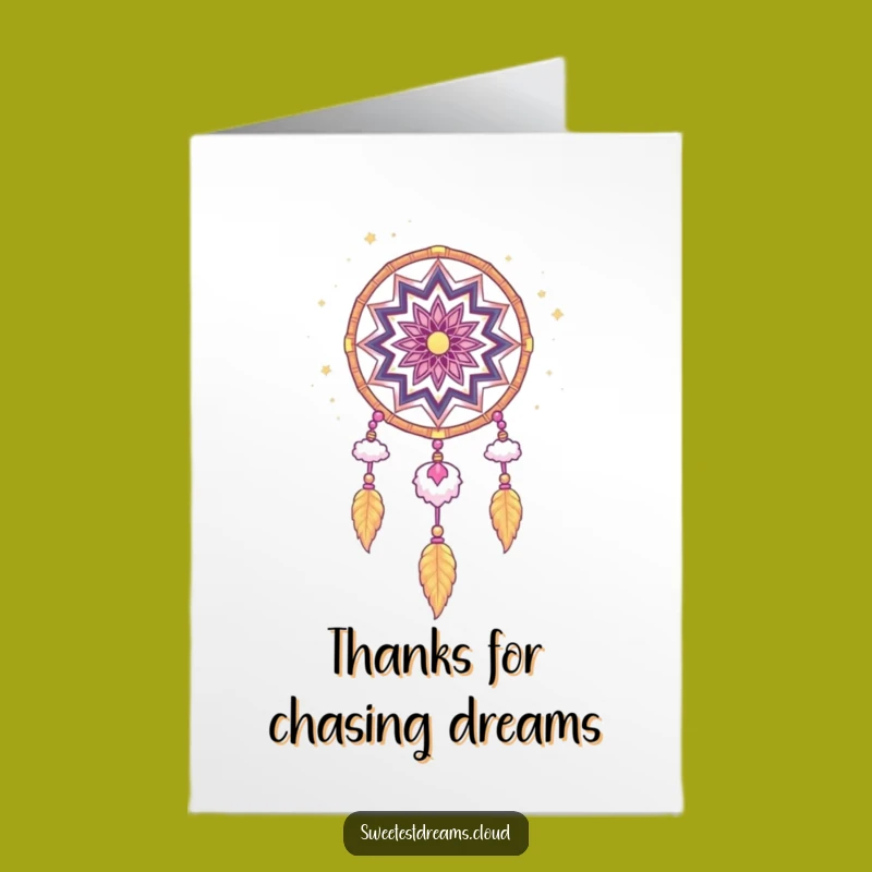 Free Printable Thank You Card: Whimsical Dream Catcher Funny Downloadable Gift