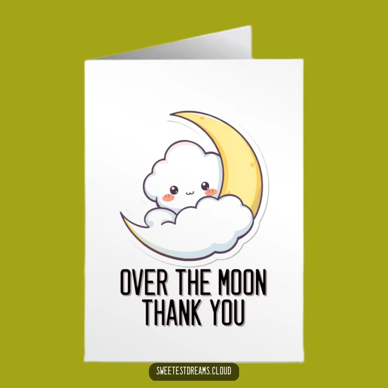 Free Printable Thanks Card: Moon Cloud Mystery, Funny Gratitude Downloadable!