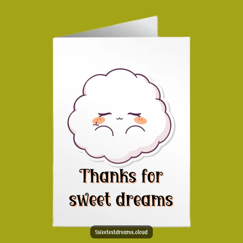 Free Printable Thank You Card: Dreaming Cloud - Funny Downloadable Appreciation Gift