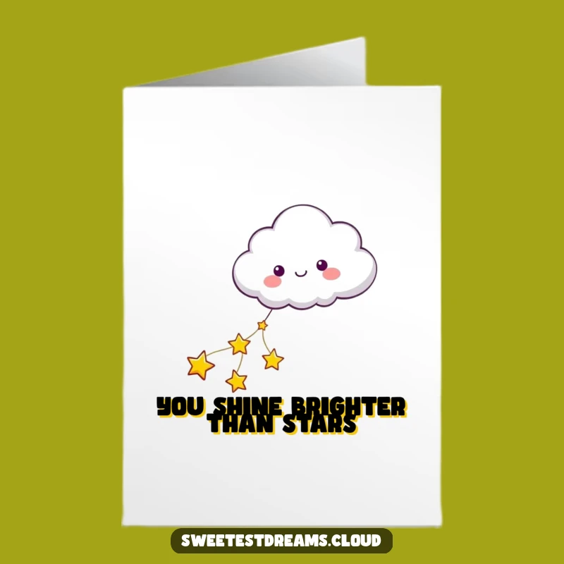 Free Printable Thank You Card: Star-Pulled Cloud, Express Gratitude Downloadable