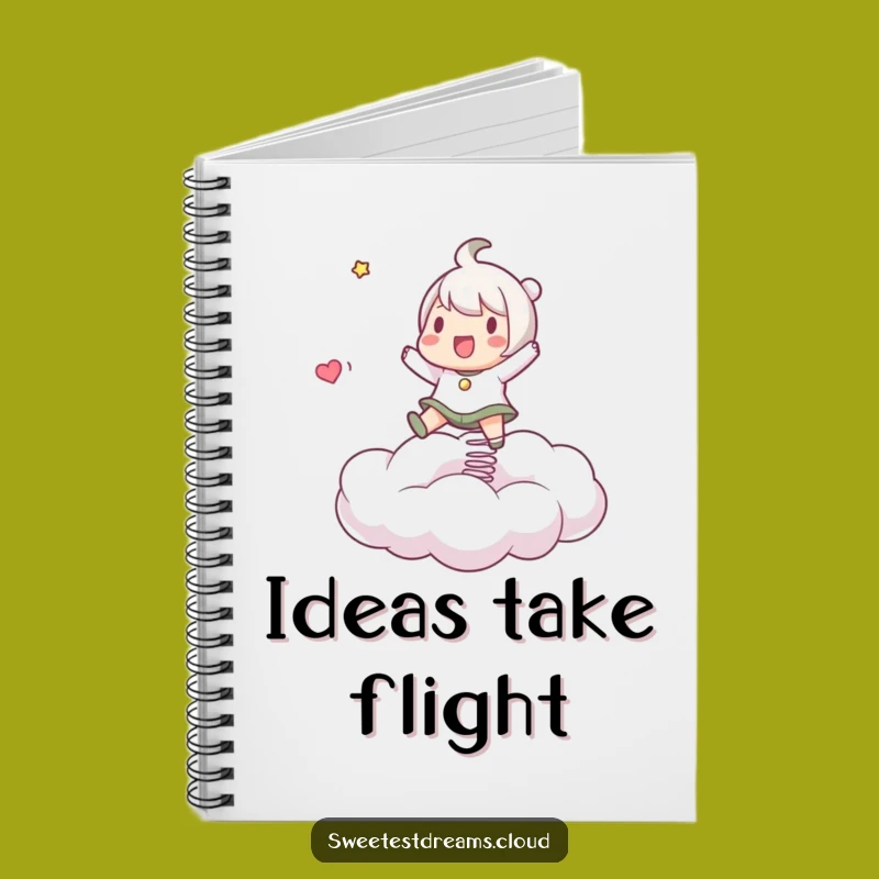 Funny Cloud Bouncer Notebook: Jot Down Ideas with a Playful Character