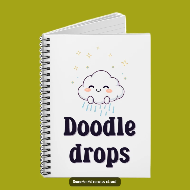 Funny Cloud Raindrops Notebook - Jot Down Happy Thoughts & Ideas