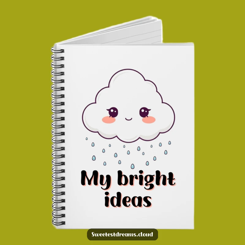 Funny Sparkle Notebook - Cloud Rain Drops Journal for Humorous Notes