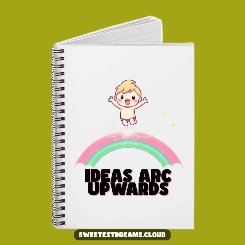 Funny Rainbow Leaper Notebook: Jot Down Dreams with a Joyful Character