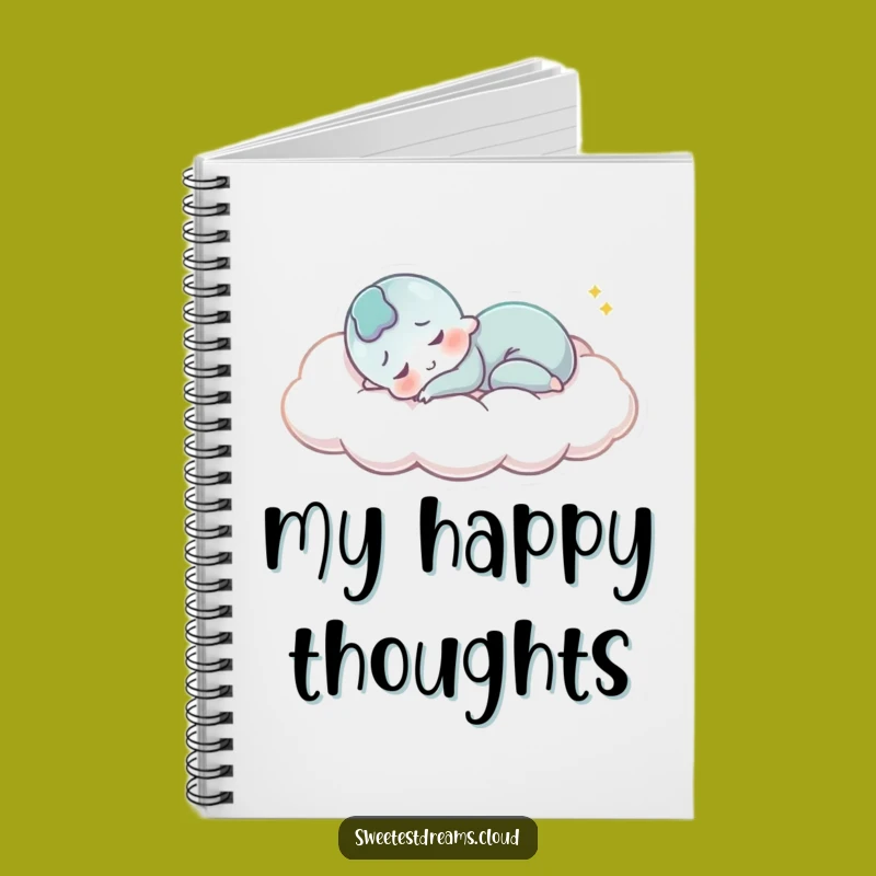 Funny Peaceful Sleeper Notebook: Cloud Smile Journal, Sweet & Cute Funny Gift