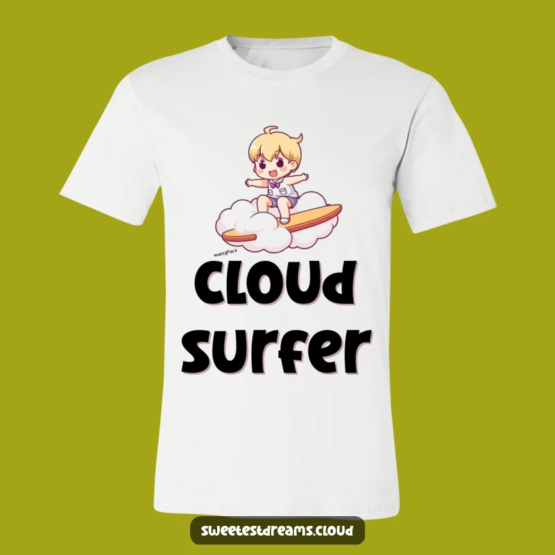 Funny Cloud Surfer T-Shirt: Ride High on Humor, A Cool Gift