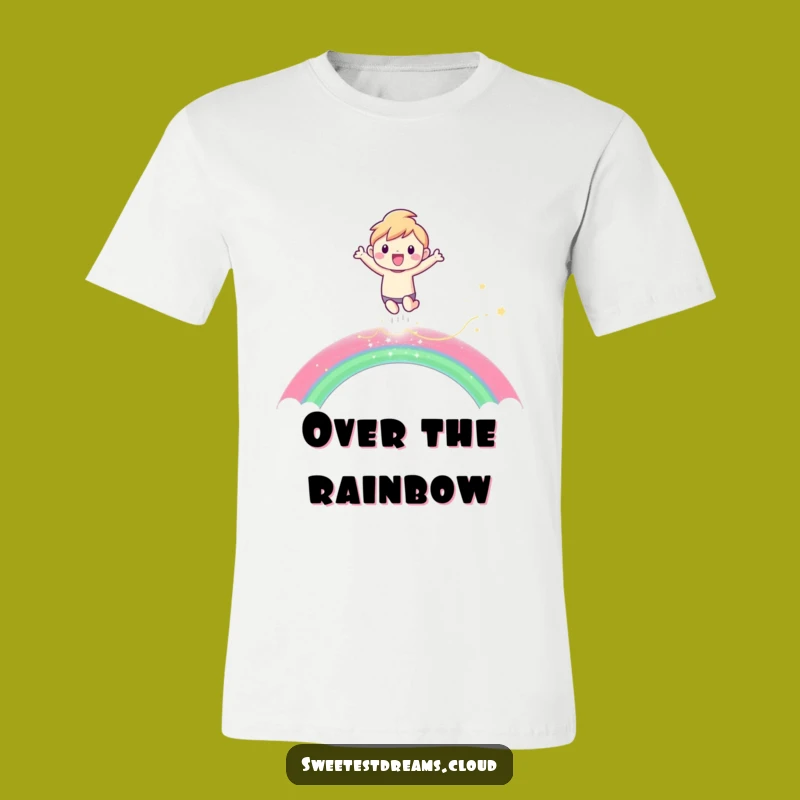 Funny Rainbow Leaper T-Shirt: Uplifting Character Design, Hilarious Funny Gift