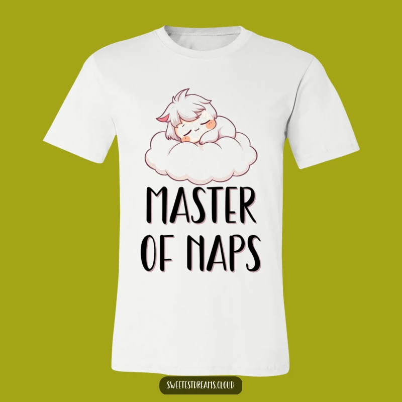 Funny Snoozing Cloud T-Shirt: Serene Character Nap Design, Ideal Funny Gift