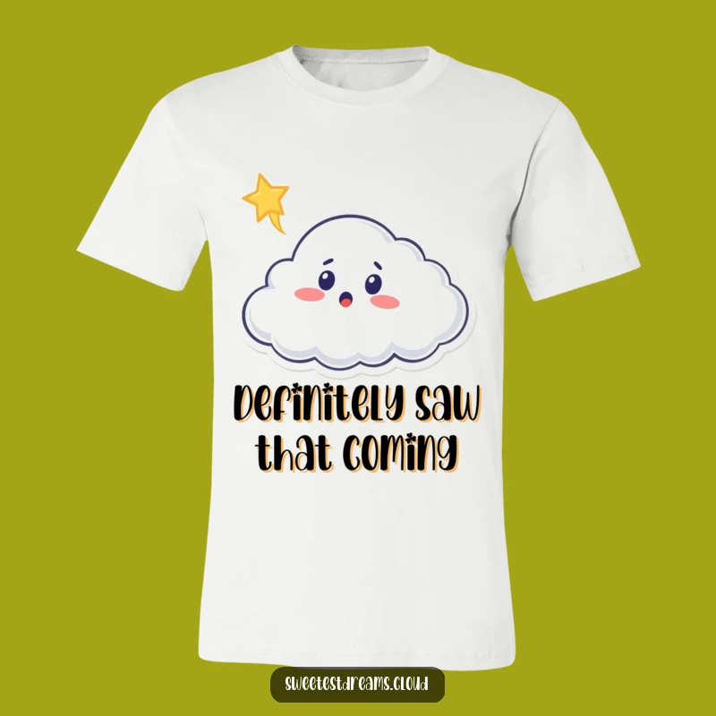 Funny Surprised Cloud T-Shirt: A Stellar Design for Cosmic Humor Lovers!