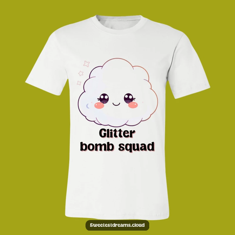 Funny Glitter Cloud T-Shirt - Sparkle & Shine Funny Gift Apparel