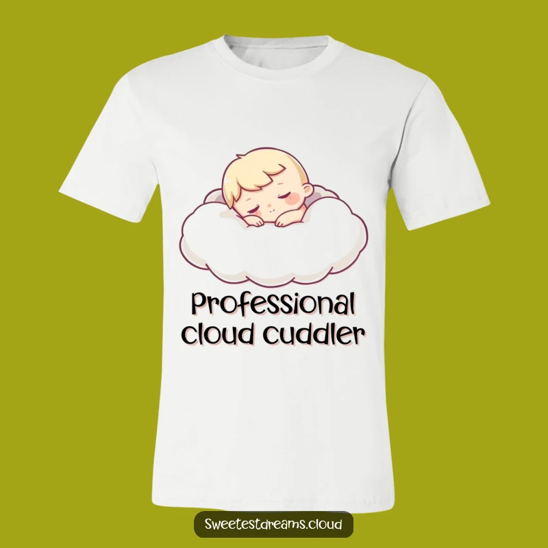 Funny Sleepy Cloud T-Shirt: Content Character Comfort, Hilarious Nap Tee