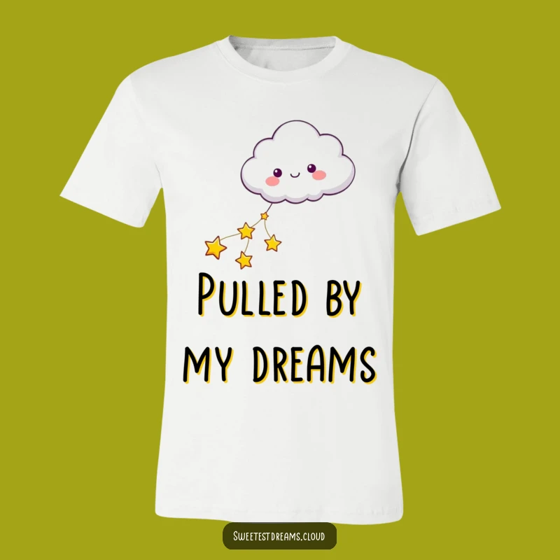 Funny Cloud Pulled by Stars T-Shirt - Dreamy Adventure Tee, Great Gift