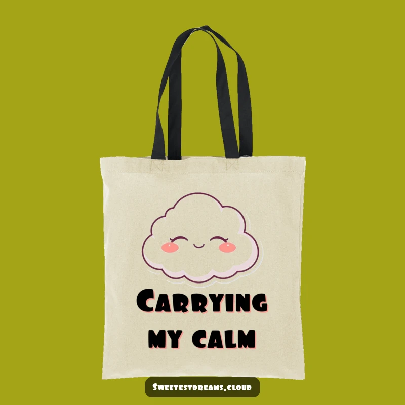Funny Serene Cloud Tote Bag - Carry Your Peace & Humor Daily