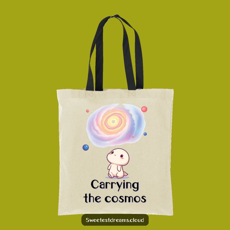 Funny Kawaii Nebula Tote Bag: Cute Cosmic Wonder Carry-All, Perfect Gift