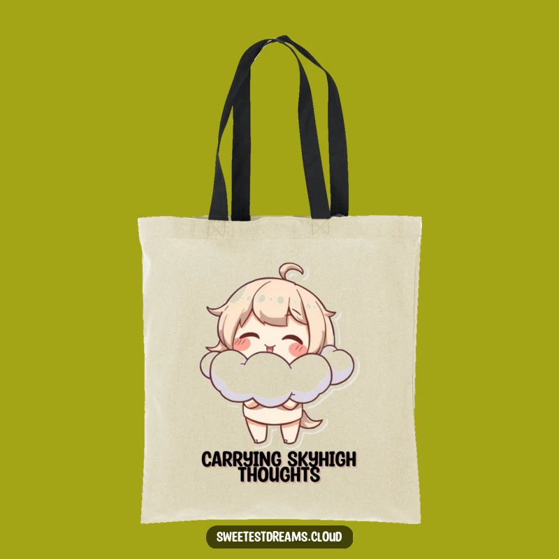 Funny Cloud Blower Tote Bag: Carry Your Goods with a Hilarious Character