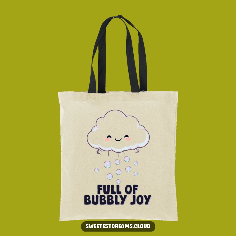 Funny Cloud Catching Bubbles Tote Bag - Carry Your Joy Everywhere
