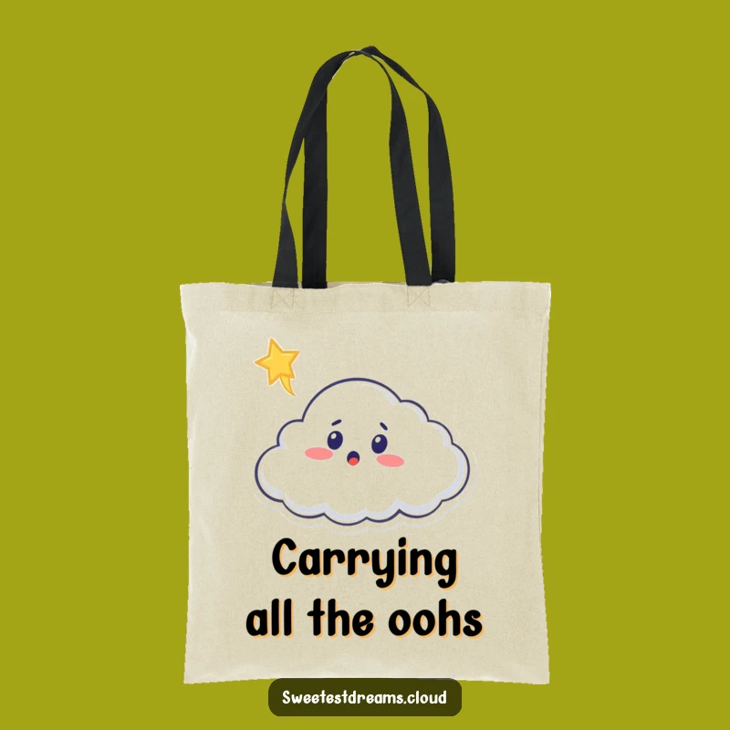 Funny Cloud Tote Bag: Carry Your Surprises, Perfect Cosmic Gift!
