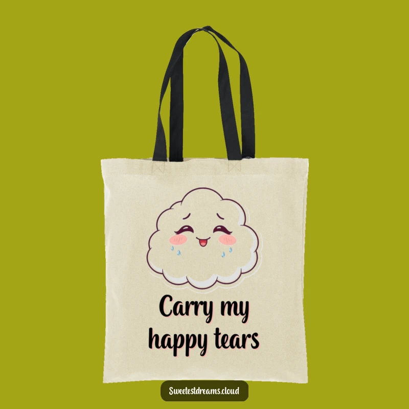 Funny Giggling Cloud Tote Bag: Carry Your Happy Tears!