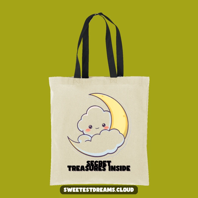 Funny Peek-a-Boo Cloud Tote Bag - Carry the Mystery, Perfect Funny Gift